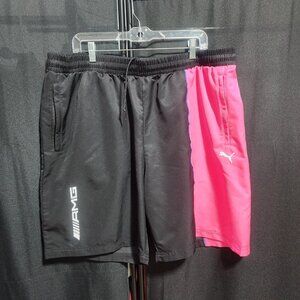 Puma X AMG Motorsport Mercedes-Benz Woven Shorts Size XXL - Black Pink 2xl